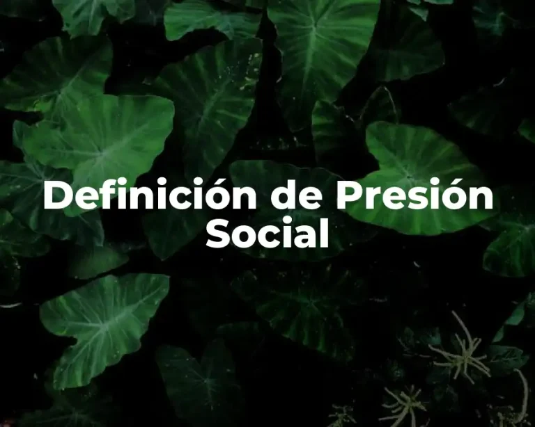 Definición de Presión Social