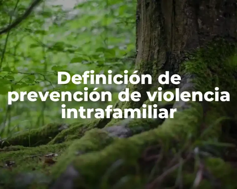 Definición de prevención de violencia intrafamiliar