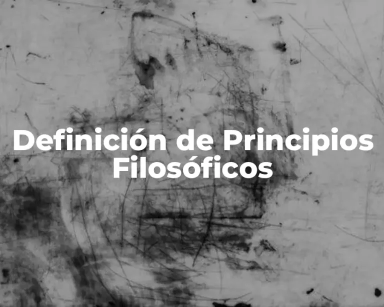 Definición de Principios Filosóficos