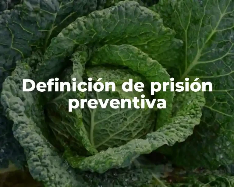 Definición de prisión preventiva
