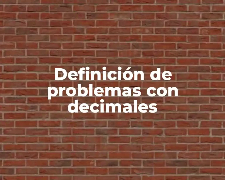 Definición de problemas con decimales