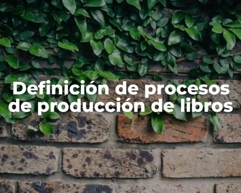 Definición de procesos de producción de libros
