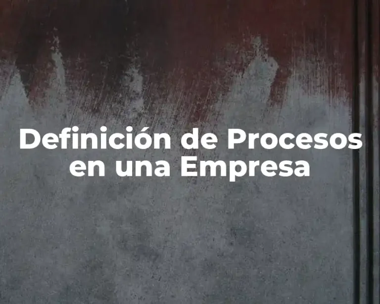 Definición de Procesos en una Empresa