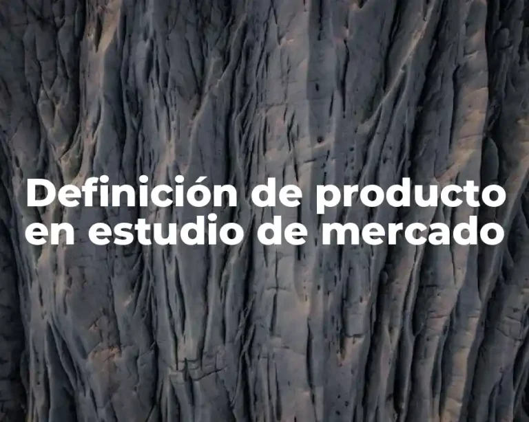 Definición de producto en estudio de mercado