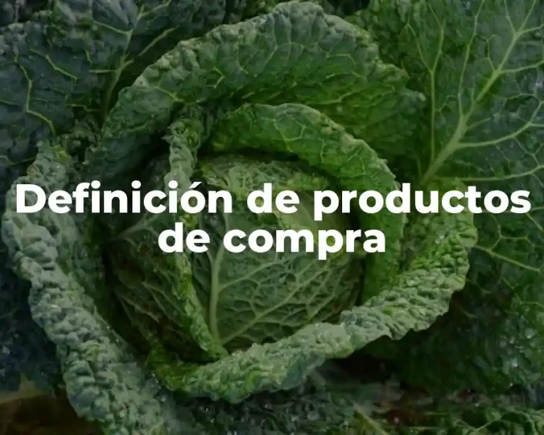 Definición de productos de compra