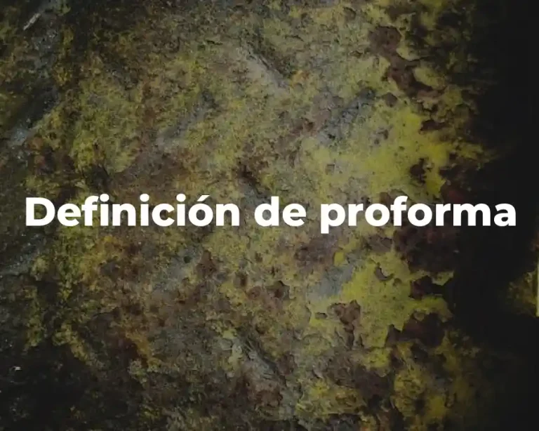 Definición de proforma