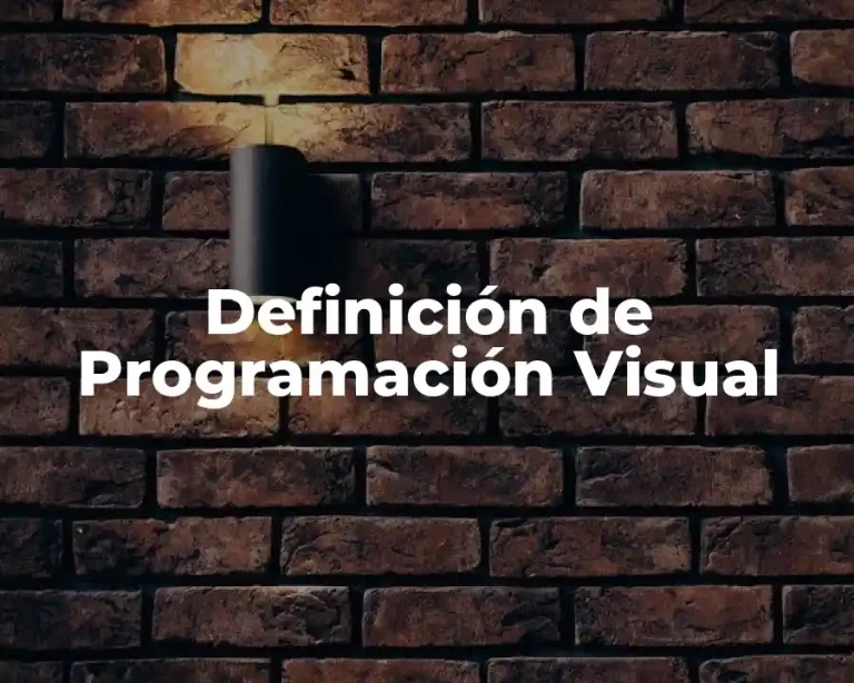 Definición de Programación Visual
