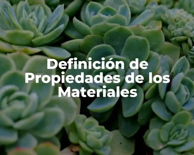 Definición de Propiedades de los Materiales