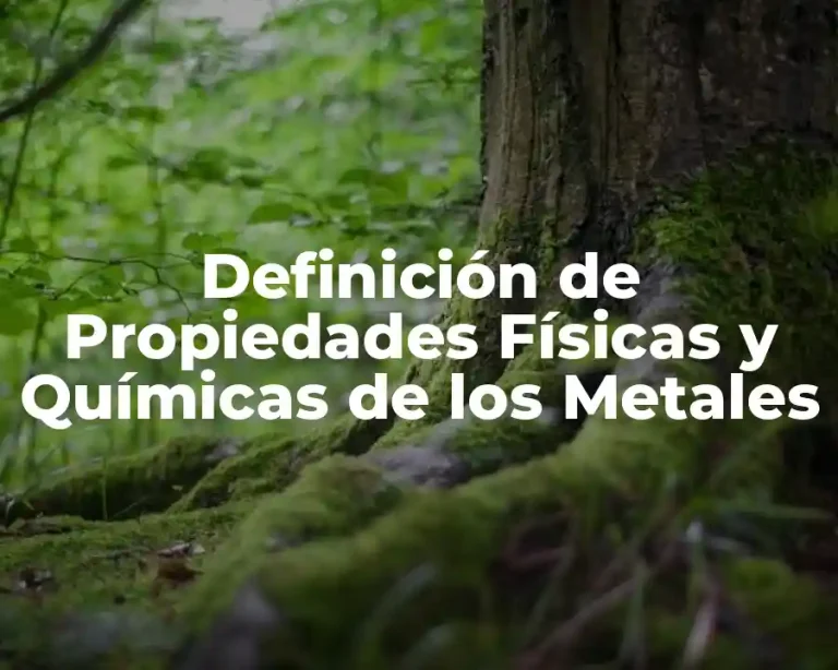 Definición de Propiedades Físicas y Químicas de los Metales