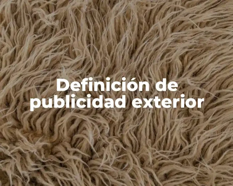 Definición de publicidad exterior
