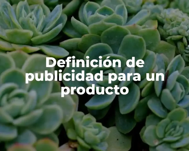 Definición de publicidad para un producto