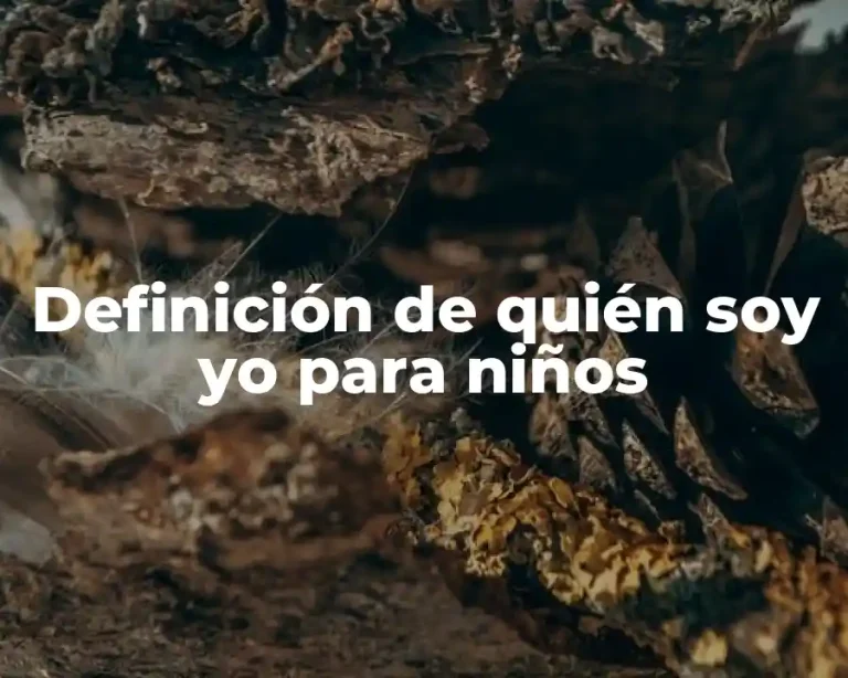 Definición de quién soy yo para niños