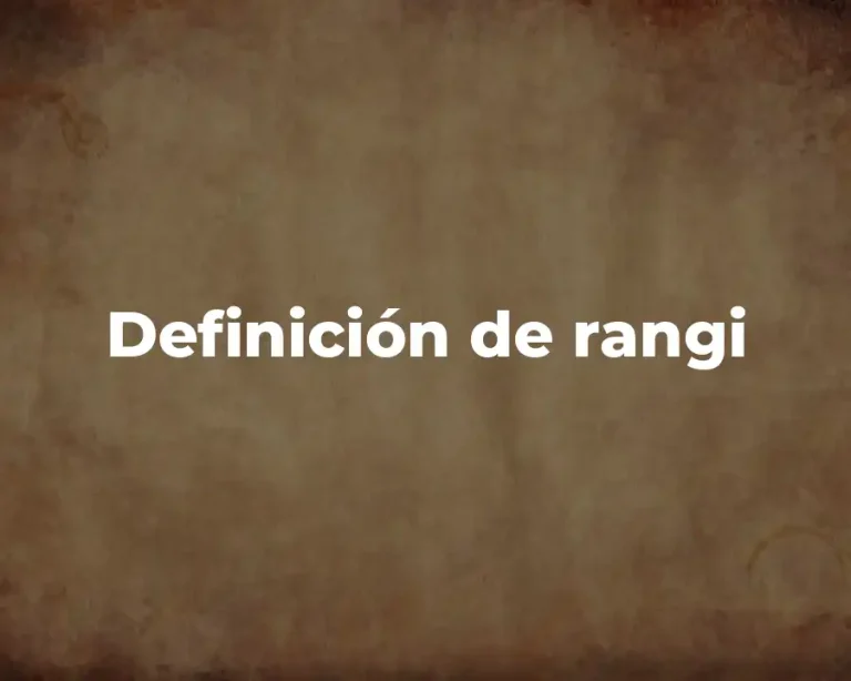 Definición de rangi