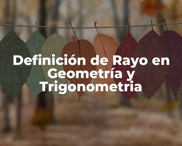 Definición de Rayo en Geometría y Trigonometria