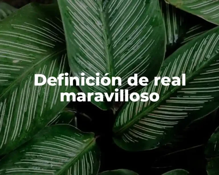 Definición de real maravilloso