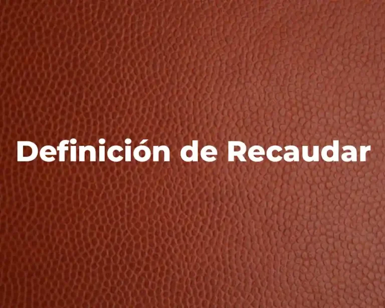 Definición de Recaudar