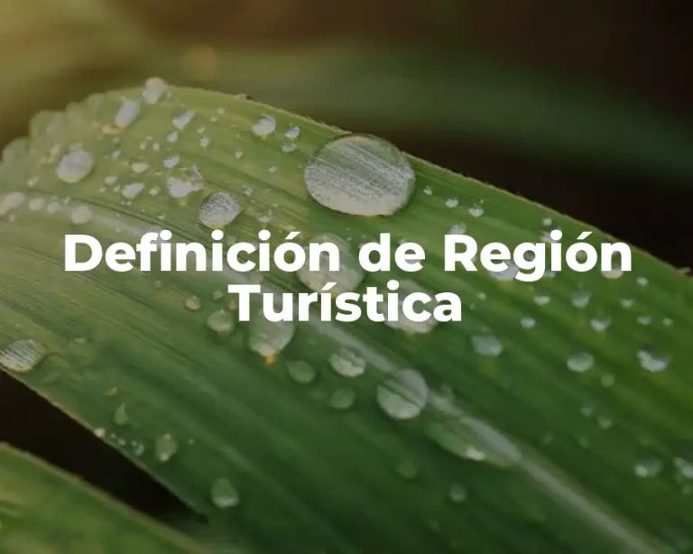 Definición de Región Turística
