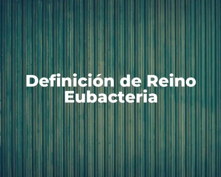 Definición de Reino Eubacteria
