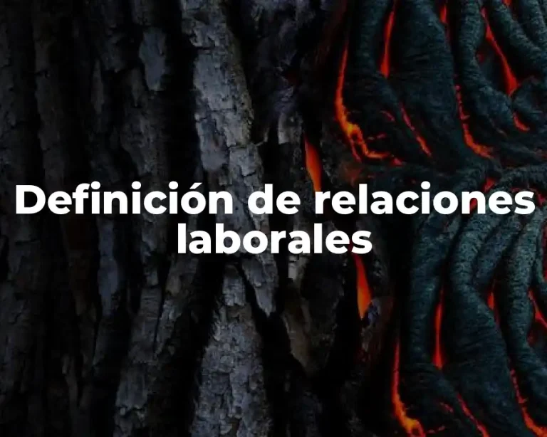 Definición de relaciones laborales