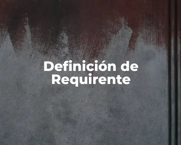 Definición de Requirente