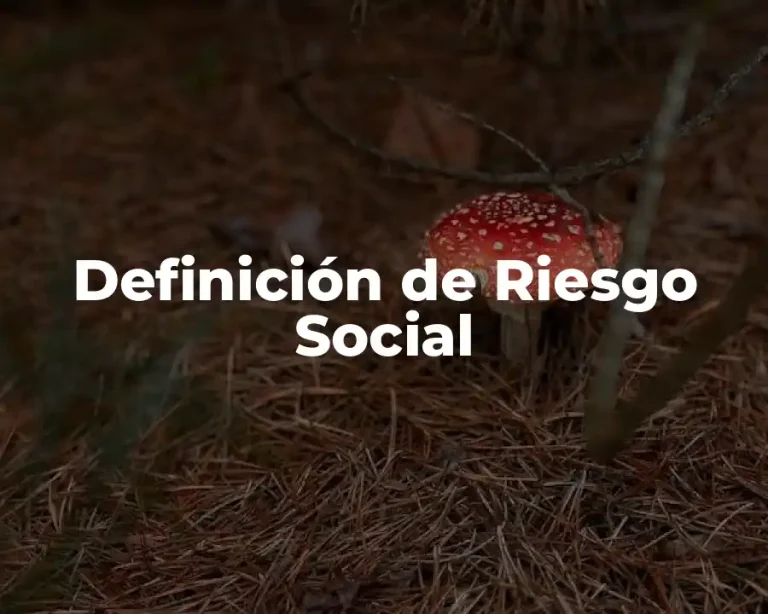 Definición de Riesgo Social