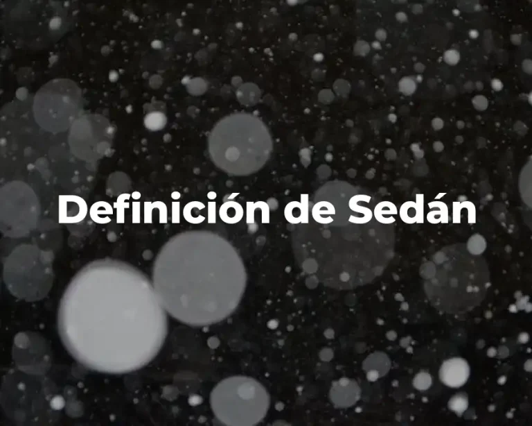 Definición de Sedán