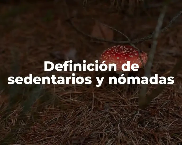 Definición de sedentarios y nómadas