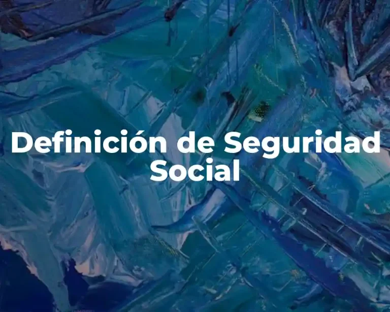 Definición de Seguridad Social