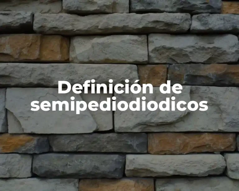 Definición de semipediodiodicos