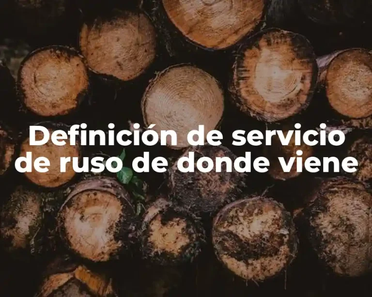 Definición de servicio de ruso de donde viene