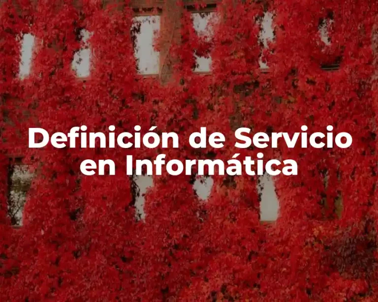 Definición de Servicio en Informática