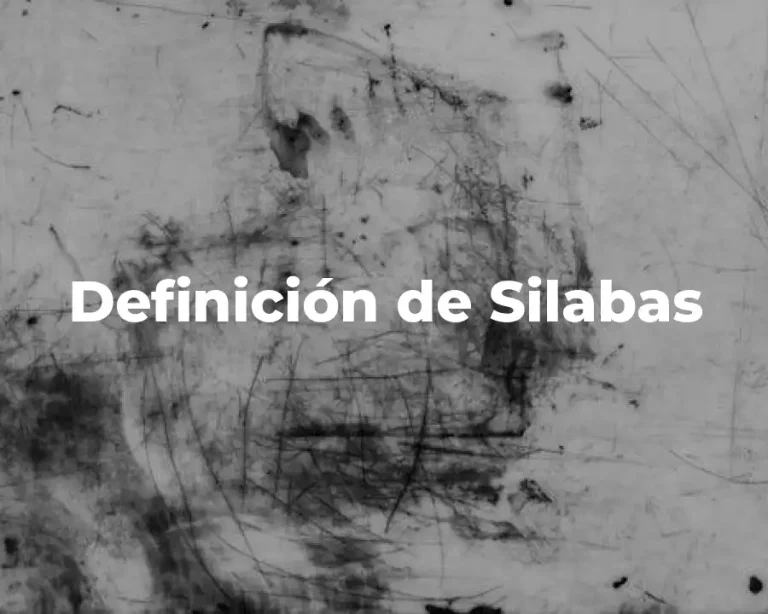 Definición de Silabas