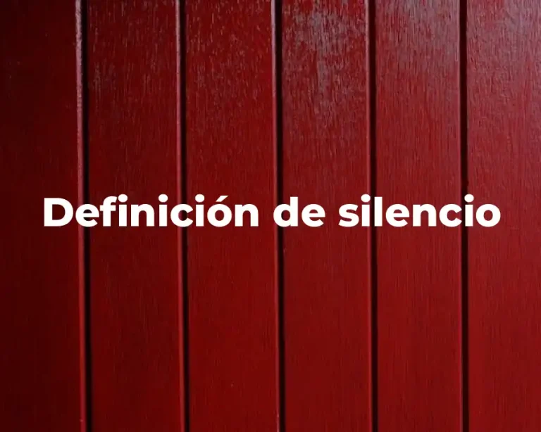 Definición de silencio