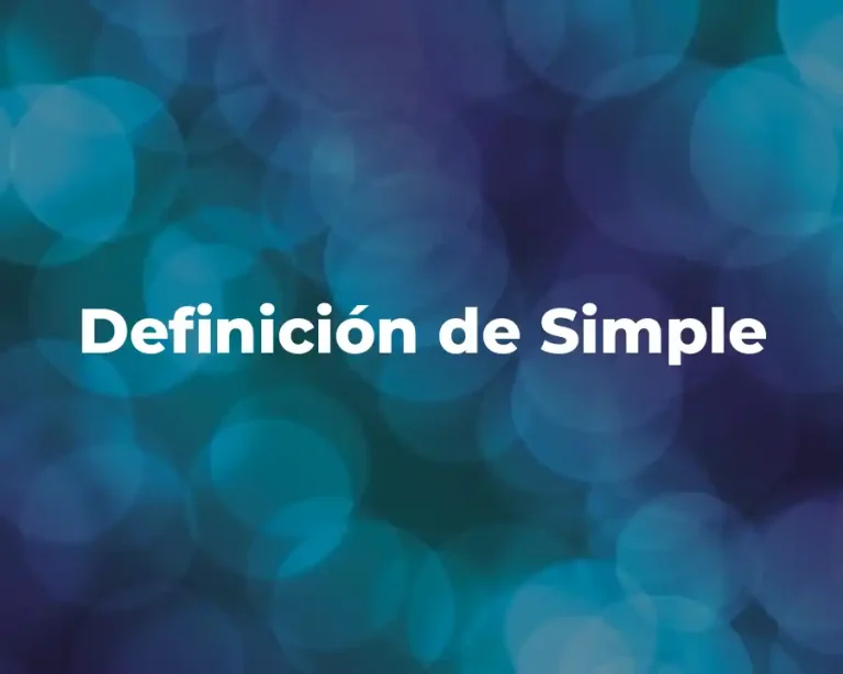 Definición de Simple