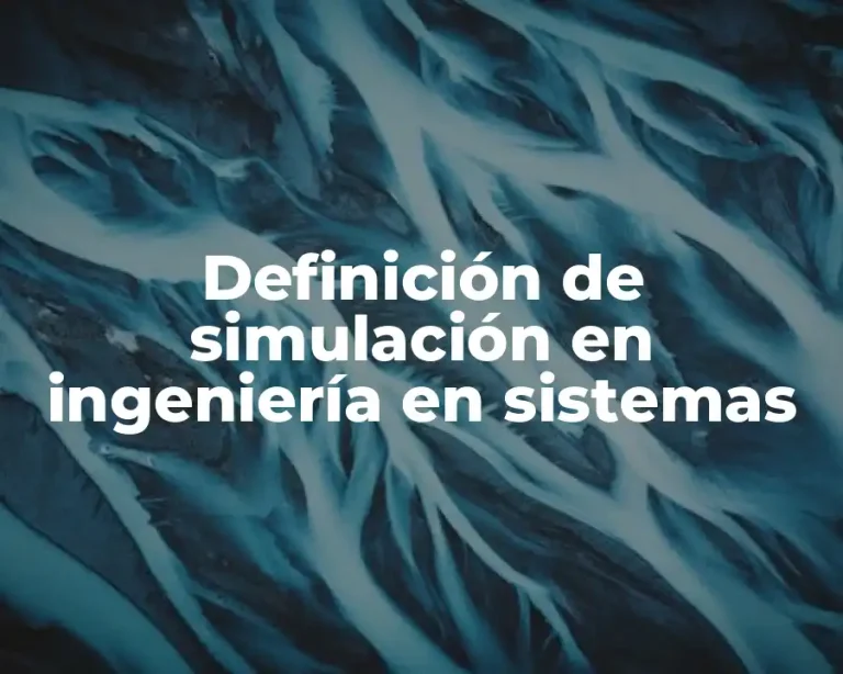 Definición de simulación en ingeniería en sistemas