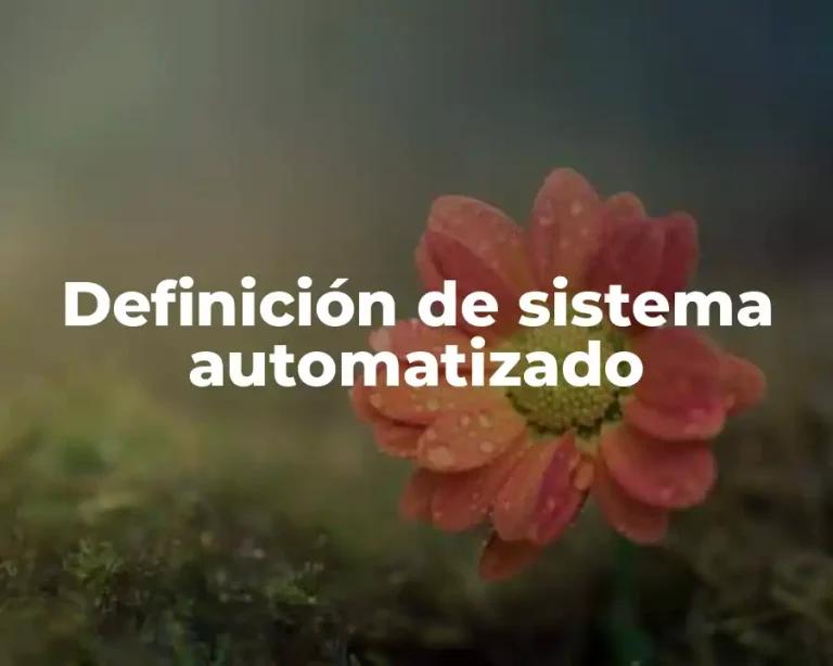 Definición de sistema automatizado