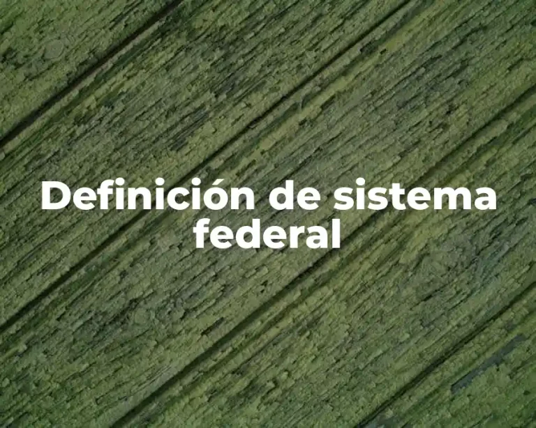 Definición de sistema federal