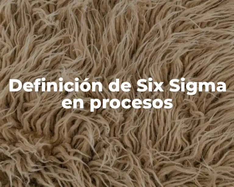 Definición de Six Sigma en procesos