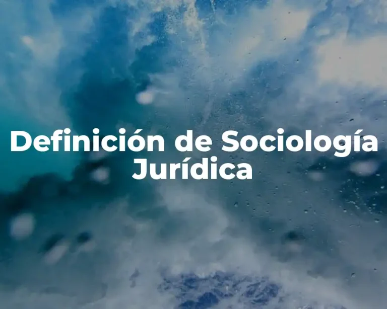 Definición de Sociología Jurídica