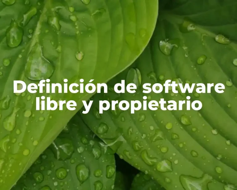 Definición de software libre y propietario