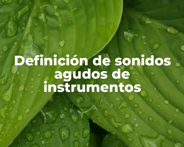 Definición de sonidos agudos de instrumentos