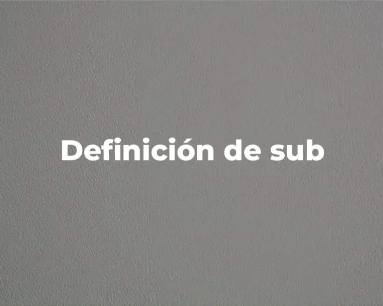Definición de sub