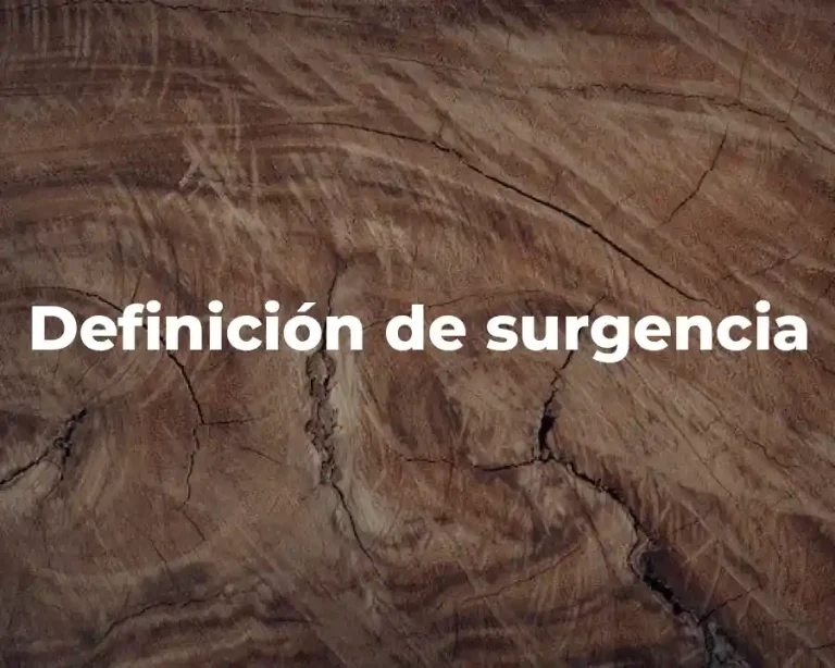Definición de surgencia