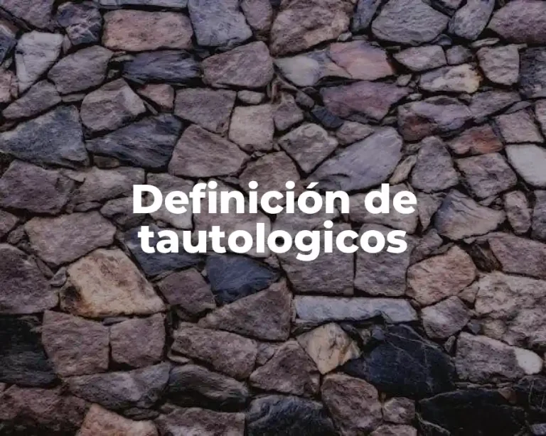 Definición de tautologicos