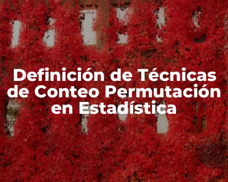Definición de Técnicas de Conteo Permutación en Estadística