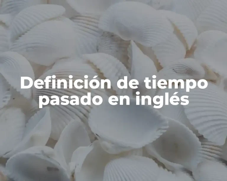 Definición de tiempo pasado en inglés