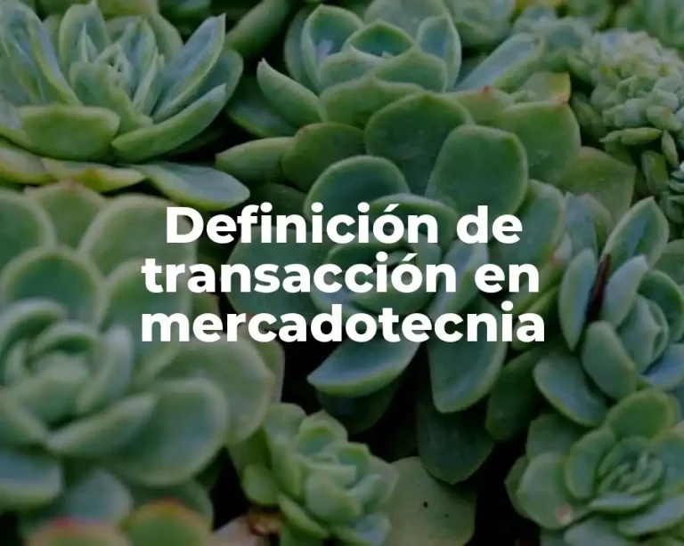 Definición de transacción en mercadotecnia
