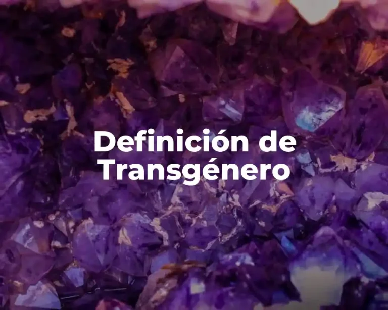 Definición de Transgénero