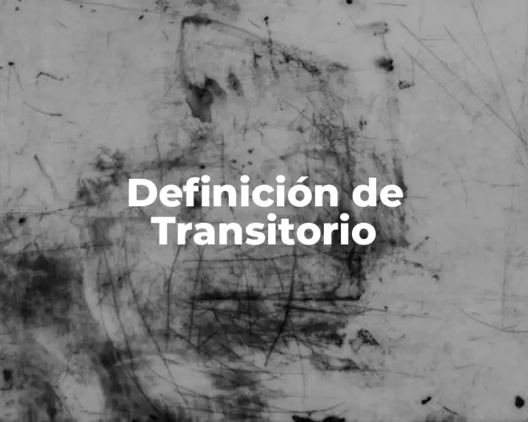Definición de Transitorio