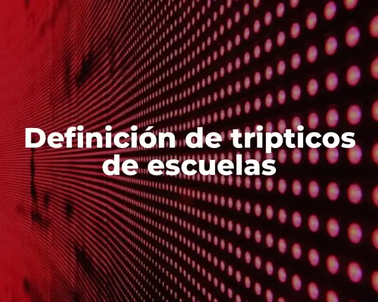 Definición de tripticos de escuelas